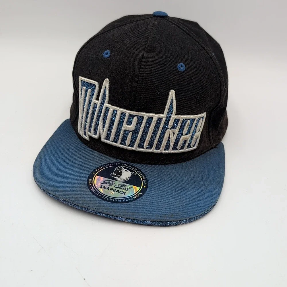 MILWAUKEE BUCKS‎ / BREWERS HAT PIT BULL SNAPBACK GLITTER EMBROIDERED RARE